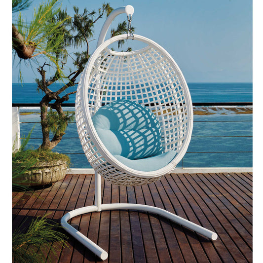 Dynasty Hanging Chair with Frame and Sunbrella Cushion