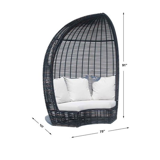 Halo Wing Chair with Sunbrella Cushions