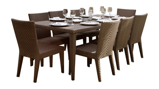 Atlantis 9-Piece Rectangular Dining Side Chair Set with Cushions