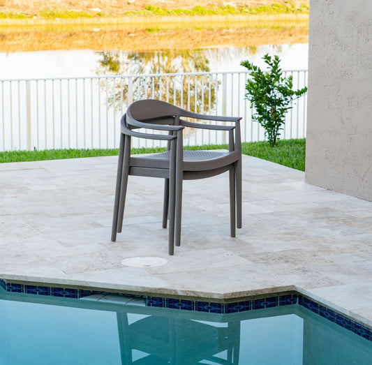 Kennedy Set of 2 Stackable Armchair-Cappuccino