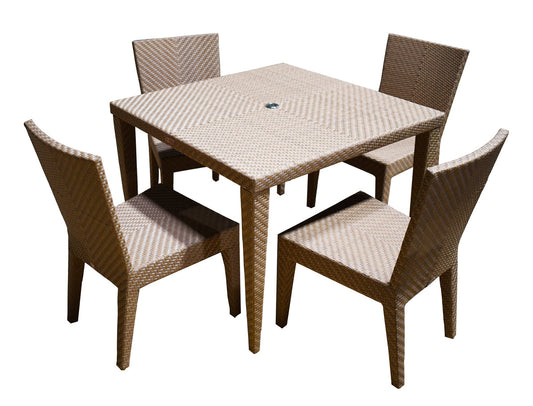 Panama Jack Austin 5-Piece Square Dining Set with Cushions