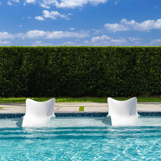 Panama Jack Set of 2 Wave In-Pool Chaise Lounger