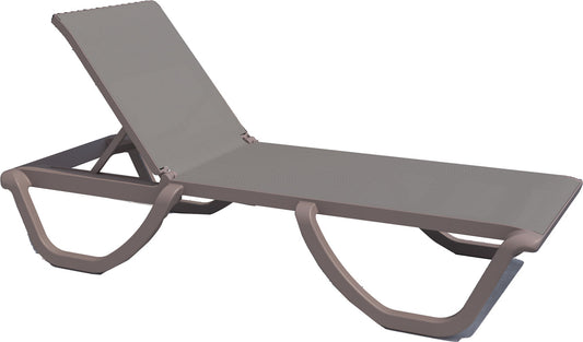 Florence Set of 2 Chaise Lounger - Cappucino - Cappucino Sling