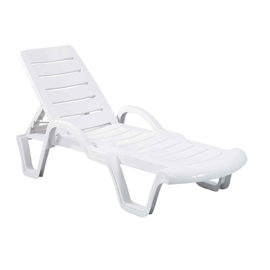 Lara Set of 2 Stackable Chaise Lounge
White