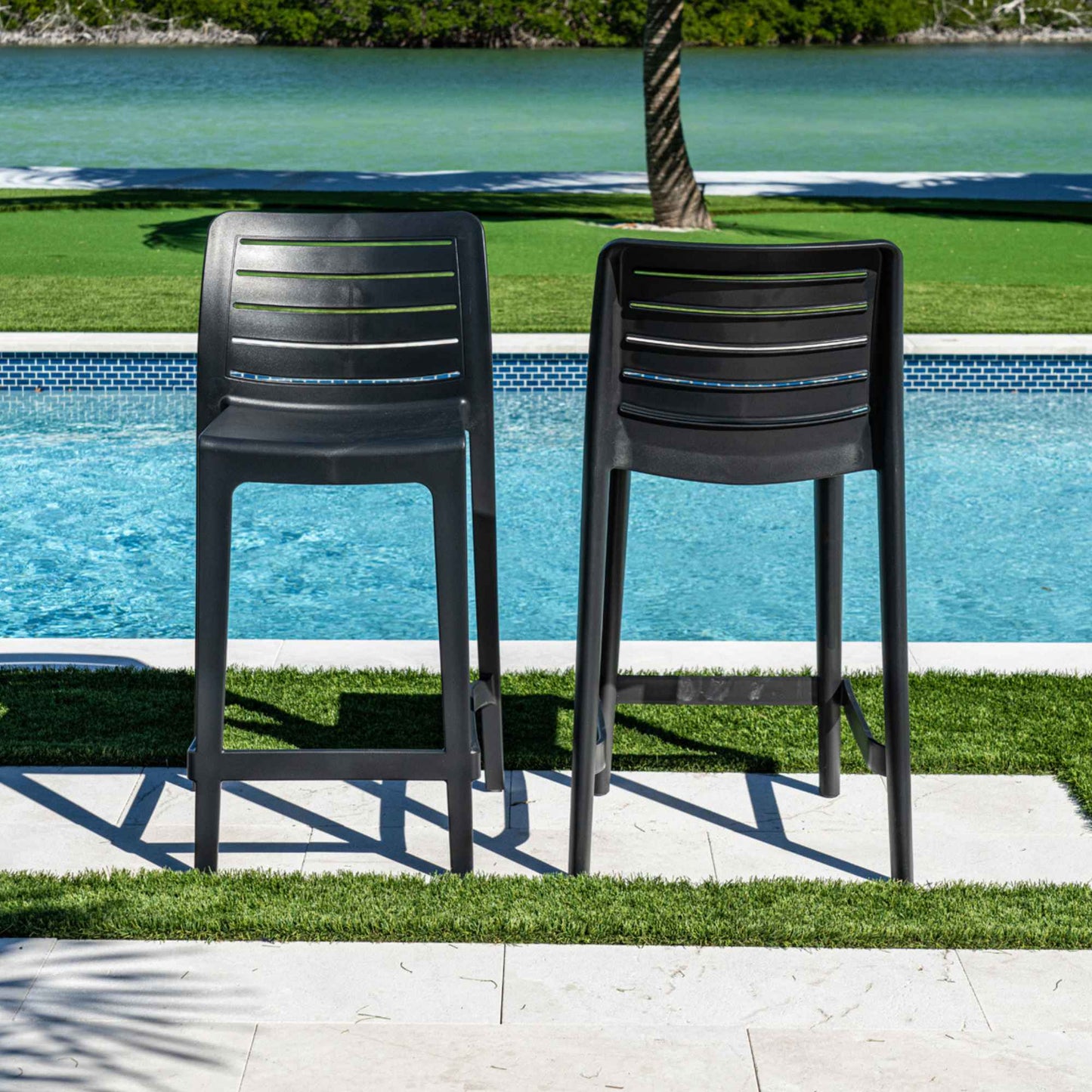 Leva Set of 2 Barstools - Anthracite