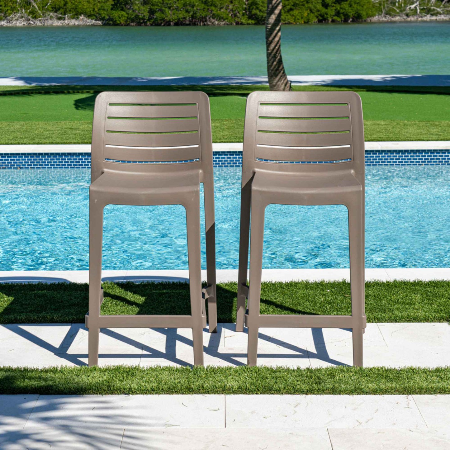Leva Set of 2 Counterstools - Cappucino