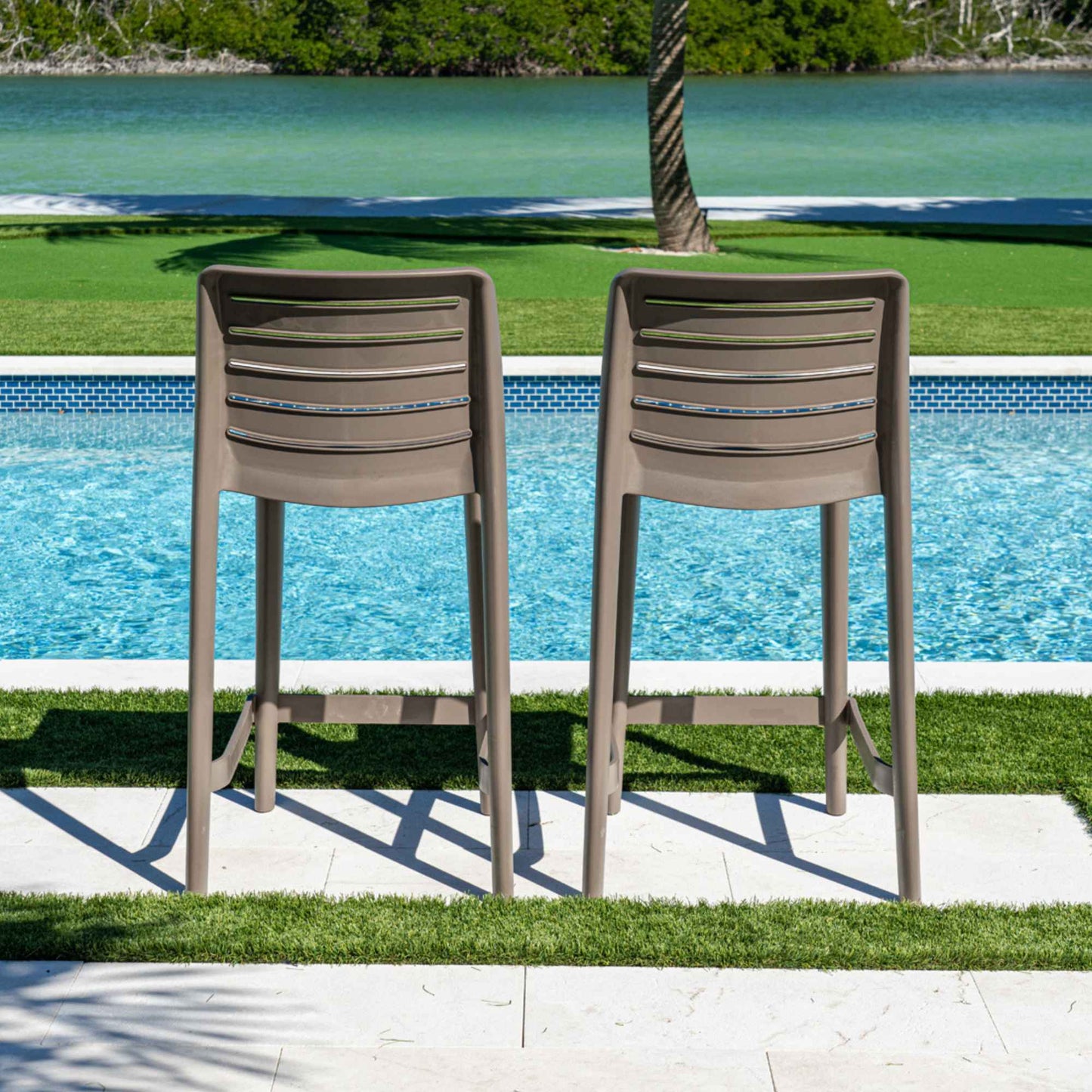 Leva Set of 2 Counterstools - Cappucino