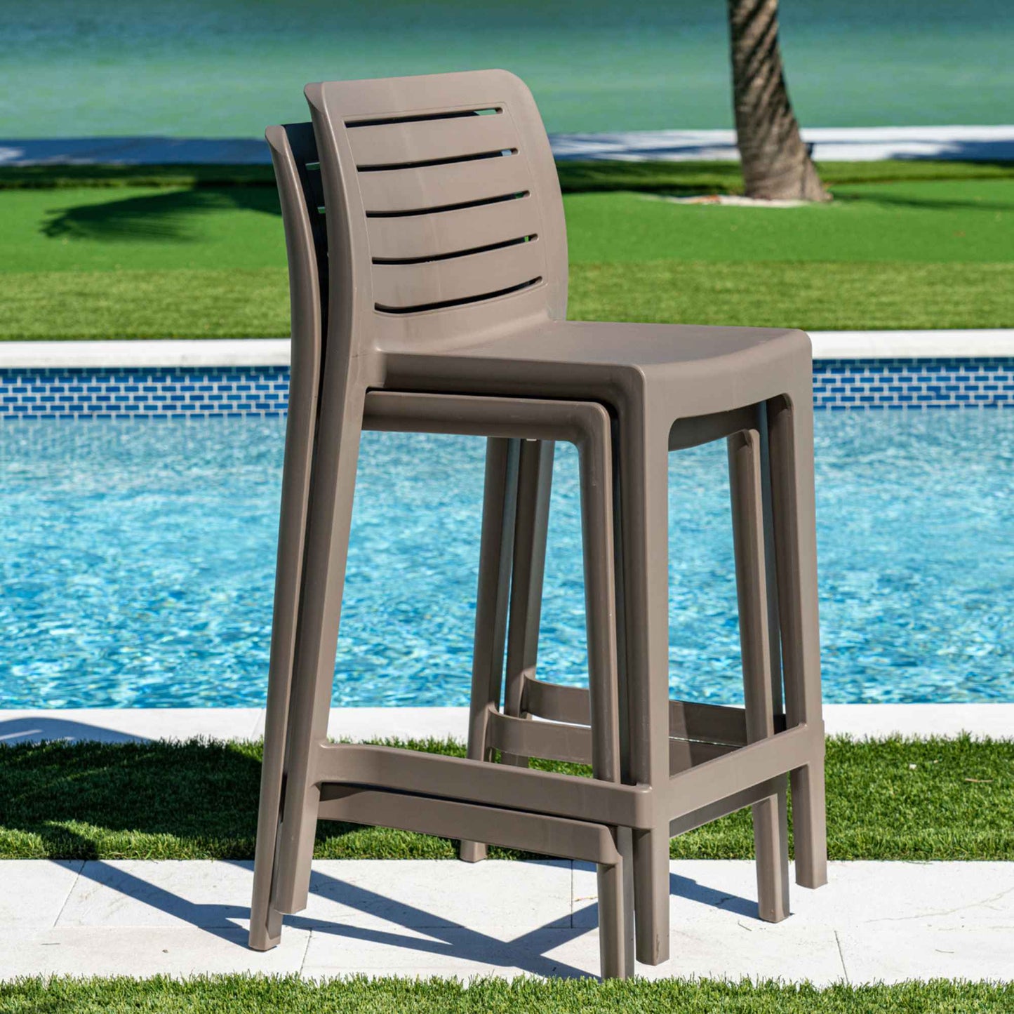 Leva Set of 2 Counterstools - Cappucino