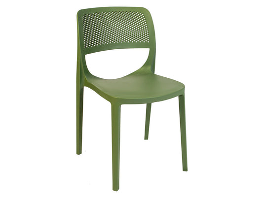 Mila Set of 2 Stackable Side Chair-Green