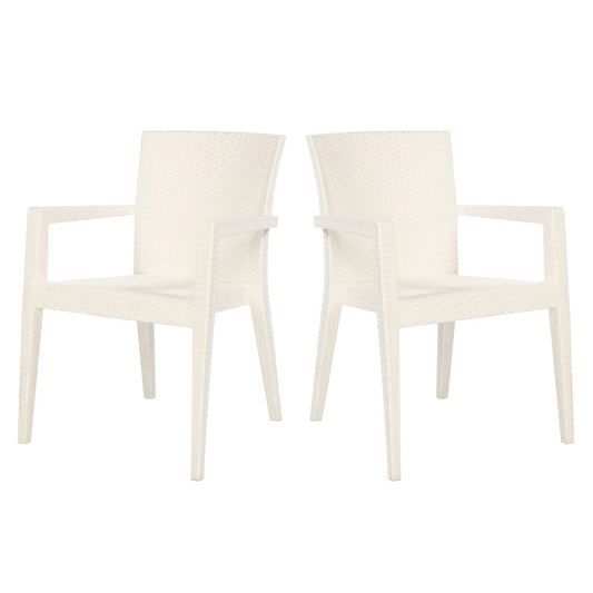 Montana Set of 2 Stackable Armchair-White