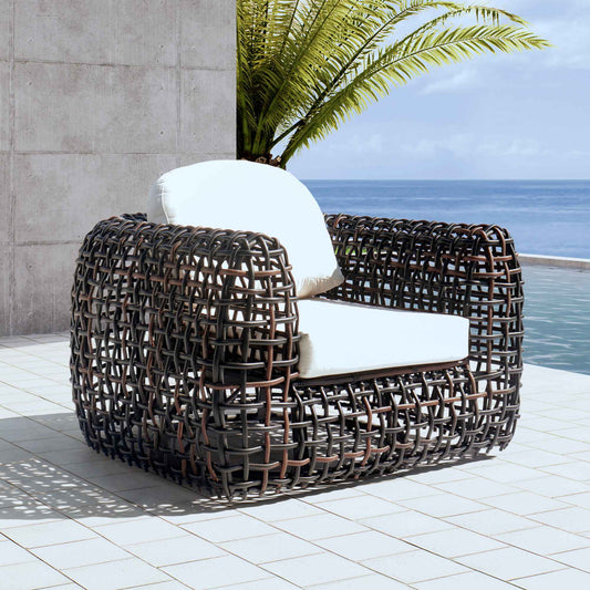 Dynasty Swivel Armchair with Sunbrella Cushion