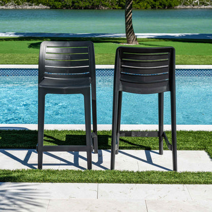 Leva Set of 2 Barstools - Anthracite