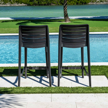 Leva Set of 2 Barstools - Anthracite